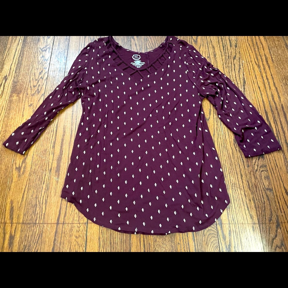 Women’s size large dark maroon blouse